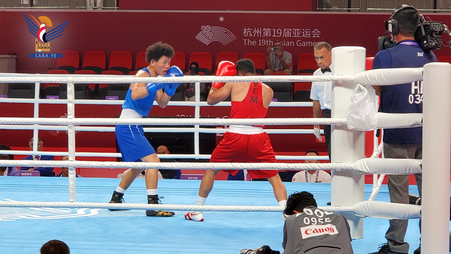 الملاكم اليمني القرناص يخسر بصعوبة من منافسه المنغولي في دورة الألعاب الآسيوية